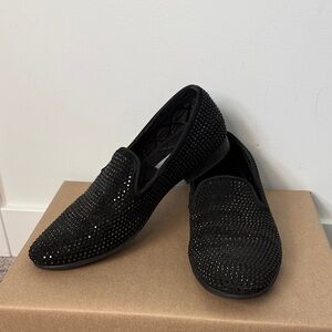 Steve Madden Black Rhinestone Men's Loafers